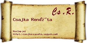 Csajka Renáta névjegykártya