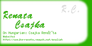 renata csajka business card